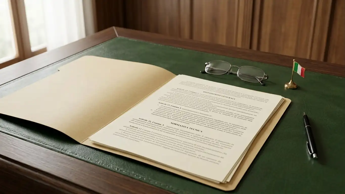 Documenti del Riordino del gioco a distanza sul tavolo di un ufficio italiano